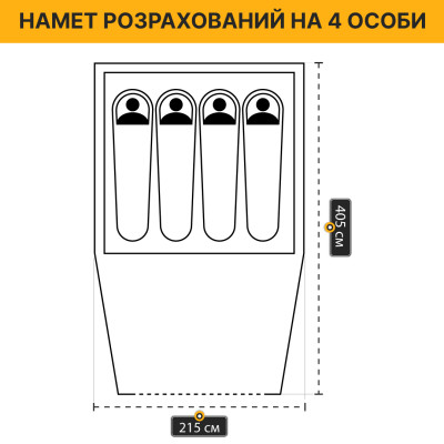 Готовий туристичний набір 4-місний: Намет LEOBRO Pro Camp Grey + 4 надувні килимки Air Mat 190x60 см Готовий туристичний набір 4-місний: Намет LEOBRO Pro Camp Grey + 4 надувні килимки Air Mat 190x60 см
