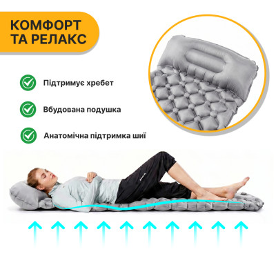 Готовий туристичний набір 4-місний: Намет LEOBRO Pro Camp Grey + 4 надувні килимки Air Mat 190x60 см Готовий туристичний набір 4-місний: Намет LEOBRO Pro Camp Grey + 4 надувні килимки Air Mat 190x60 см