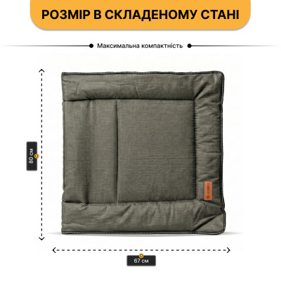 Розкладне ліжко (розкладачка) з вбудованим матрацом LEOBRO Khaki (LB-FB-S1-KHA) Розкладне ліжко (розкладачка) з вбудованим матрацом LEOBRO Khaki (LB-FB-S1-KHA)
