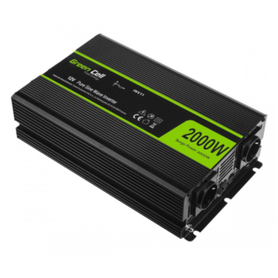 Уцінка! Автомобільний інвертор Green Cell 12V на 230V 2000W/4000W (INV11) Чистий синус