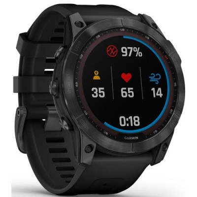 Смарт-годинник Garmin Fenix 7X Solar Slate Gray with Black Band (010-02541-00/01)