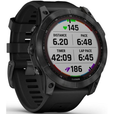 Смарт-годинник Garmin Fenix 7X Solar Slate Gray with Black Band (010-02541-00/01)