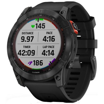 Смарт-годинник Garmin Fenix 7X Solar Slate Gray with Black Band (010-02541-00/01)