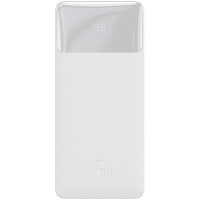 Зовнішній акумулятор (павербанк) Baseus Bipow Digital Display Powerbank 15 W 20000 mAh White (PPDML-J02)
