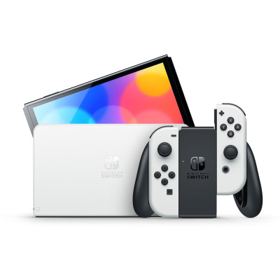 Портативна ігрова приставка Nintendo Switch OLED with White Joy-Con (045496453435)