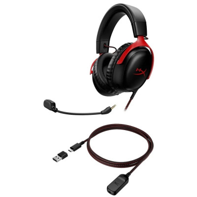 Навушники з мікрофоном HyperX Cloud III Black/Red (727A9AA)