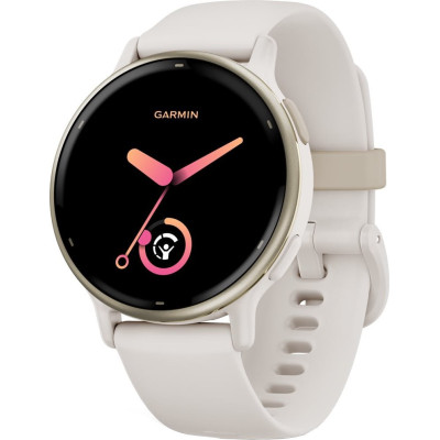 Смарт-годинник Garmin vivoactive 5 Cream Gold Aluminum Bezel with Ivory Case and Silicone Band (010-02862-11/5B)