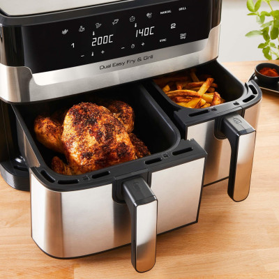 Мультипіч (аерофритюрниця) Tefal Dual Easy Fry & Grill Air Fryer EY905D10