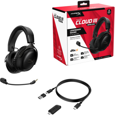 Навушники з мікрофоном HyperX Cloud III Wireless Black (77Z45AA)