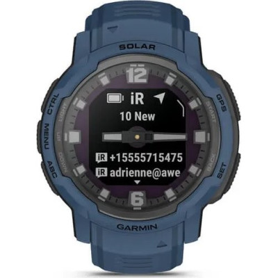 Смарт-годинник Garmin Instinct Crossover Solar Tidal Blue (010-02730-12/02)