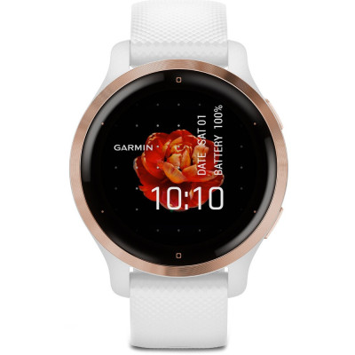 Смарт-годинник Garmin Venu 2S Rose Gold Bezel with White Case and Silicone Band (010-02429-13/03)