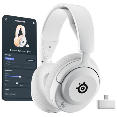 Навушники з мікрофоном SteelSeries Arctis Nova 5X White (61677)