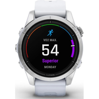 Смарт-годинник Garmin Epix Pro Gen 2 42mm Silver w. Whitestone Band (010-02802-00/01)