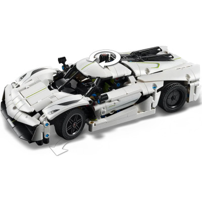 Авто-конструктор LEGO Technic 42184 Гіперкар Koenigsegg Jesko білого кольору