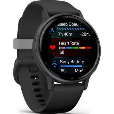 Смарт-годинник Garmin vivoactive 5 Slate Aluminum Bezel with Black Case(010-02862-10/50/5A)
