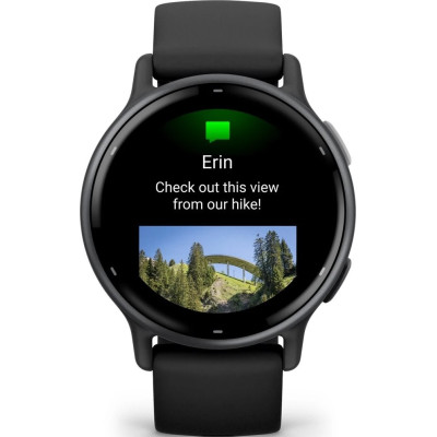 Смарт-годинник Garmin vivoactive 5 Slate Aluminum Bezel with Black Case(010-02862-10/50/5A)