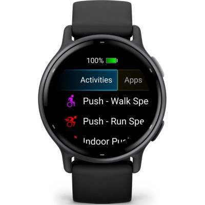 Смарт-годинник Garmin vivoactive 5 Slate Aluminum Bezel with Black Case(010-02862-10/50/5A)