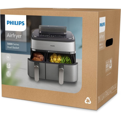 Мультипіч Philips Dual Basket Airfryer 5000 Series NA555/00