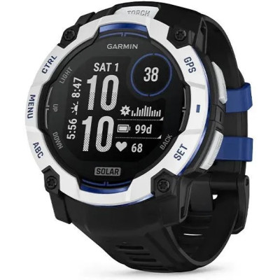 Смарт-годинник Garmin Instinct 3 50mm Solar Whitestone with Black Band (010-02935-03/43)