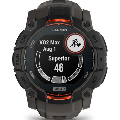 Смарт-годинник Garmin Instinct 3 50mm Solar Black with Charcoal Band (010-02935-00/40)