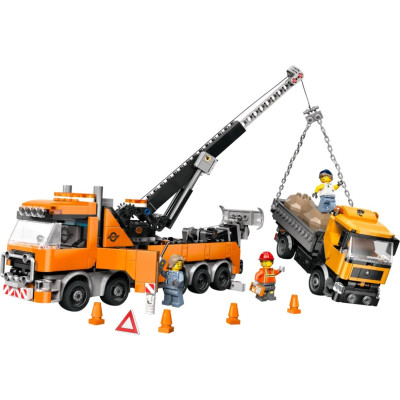 Блоковий конструктор LEGO City Вантажівка  з краном та самоскидом