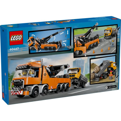 Блоковий конструктор LEGO City Вантажівка  з краном та самоскидом