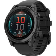 Смарт-годинник Garmin Fenix E 47mm AMOLED Slate Gray Steel with Black Silicone Band (010-03025-03/01/13)