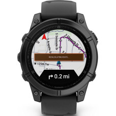 Смарт-годинник Garmin Fenix E 47mm AMOLED Slate Gray Steel with Black Silicone Band (010-03025-03/01/13)