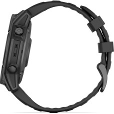 Смарт-годинник Garmin Fenix E 47mm AMOLED Slate Gray Steel with Black Silicone Band (010-03025-03/01/13)
