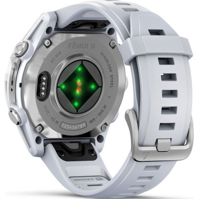 Смарт-годинник Garmin Fenix 8 43mm AMOLED Silver with Whitestone Silicone Band (010-02903-00/06)