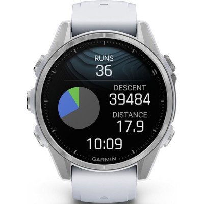 Смарт-годинник Garmin Fenix 8 43mm AMOLED Silver with Whitestone Silicone Band (010-02903-00/06)