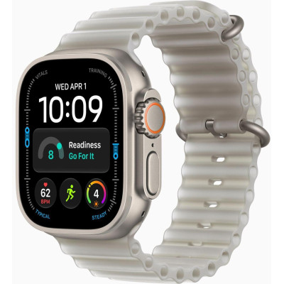 Смарт-годинник Apple Watch Ultra 4 Natural Titanium Case with Translucent Gray Ocean Band (MJAD4)