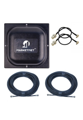 Комплект 4G антена панельна MARKETNET T800 MIMO потужністю 2 х 18 dBi дії 900/1800/2100/2600 МГц