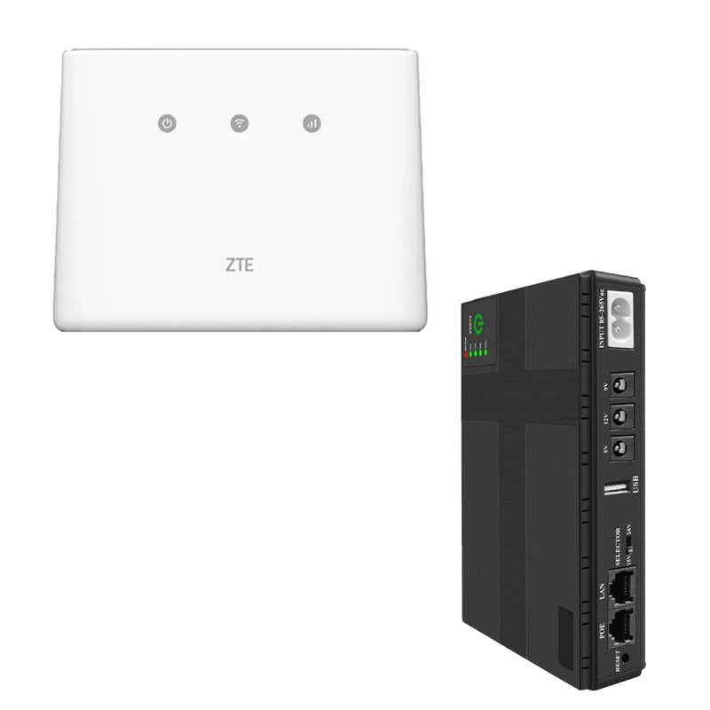 Комплект 4G LTE Wi-Fi роутер ZTE MF293N при блекауті з ДБЖ