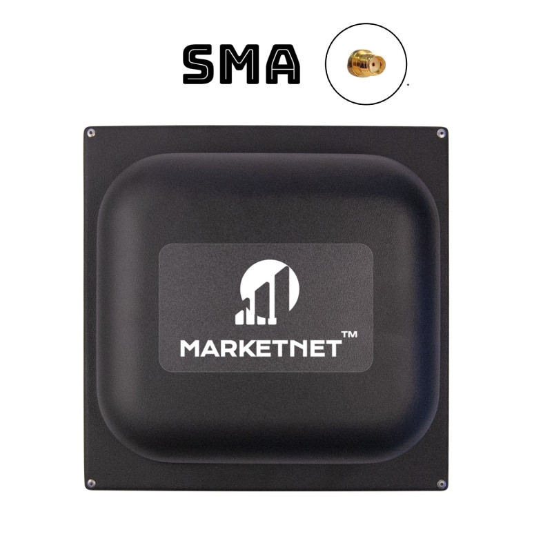 4G антена панельна MARKETNET Square SMA потужністю 21 dBi дії 800/900/1800/2100/2600 МГц