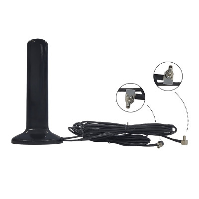 4G антена автомобільна MIMO CRC-9 потужністю 2 х 16 dBi дії 800/900/1800/2100/2600 МГц Потужний магніт