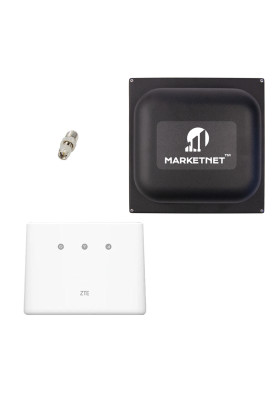 Комплект 4G LTE Wi-Fi роутер ZTE MF293N + Панельна 3G/4G/5G антена MARKETNET Square 19 dBi 824-960/1700-2700