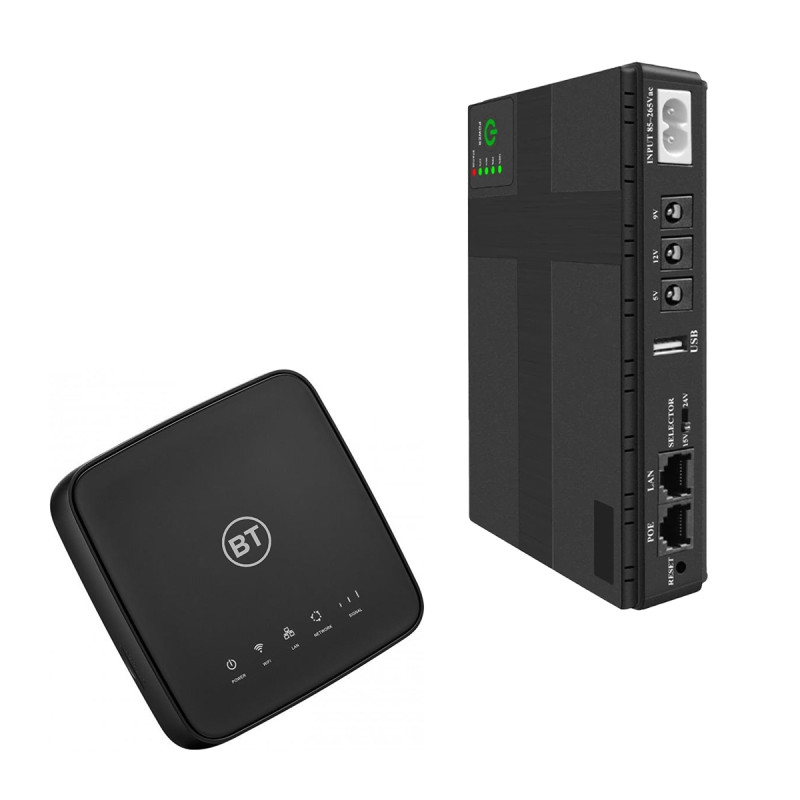 Комплект ДБЖ VIA Energy Mini UPS + 4G LTE Wi-Fi роутер Alcatel HH70BT Cat.7