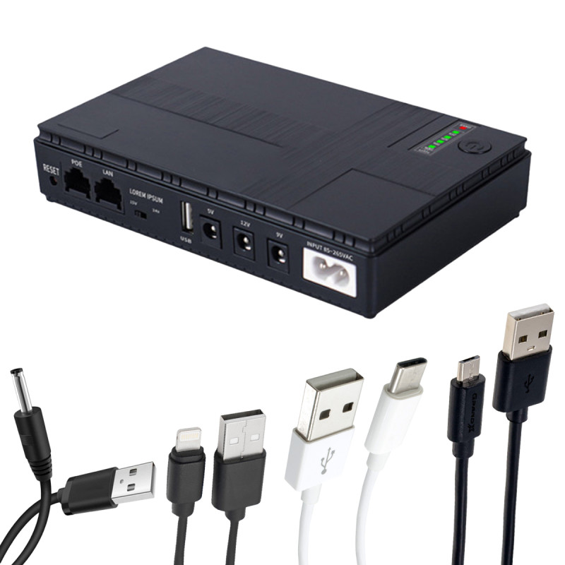 Комплект ДБЖ VIA Energy Mini UPS + набір кабелів