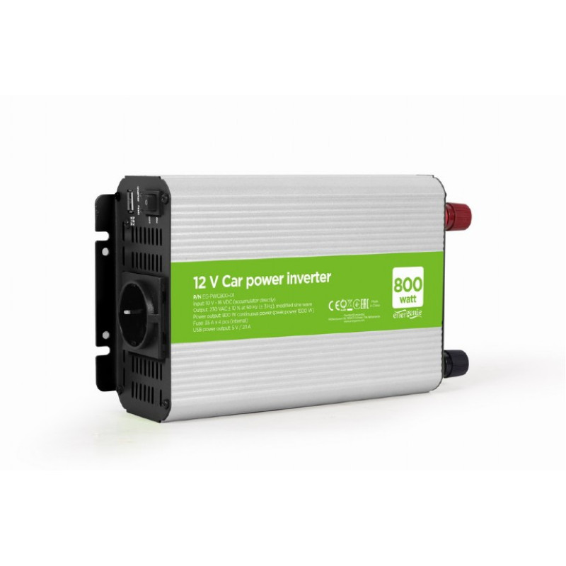Автомобільний інвертор EnerGenie EG-PWC800-01 12V/220V 800W