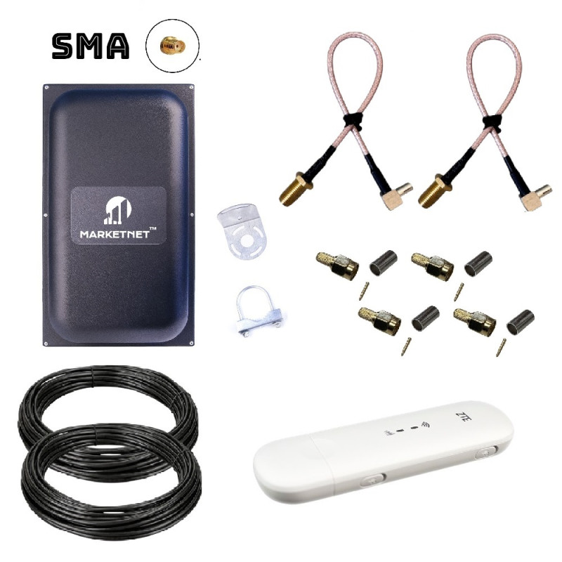 Комплект 4G Роутер ZTE MF79U + Антена Maxi MIMO SMA 24 dBi