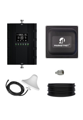 Комплект Репітер 5 діапазон 800/900/1800/2100/2600 МГц Lintratek AA20 з антеною Marketnet Square 19 дБ