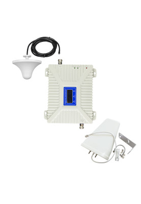Комплект Репітер 2 діапазон 1800 МГц (GSM, 4G) / 2100 МГц (3G) підсилювач мобільного зв'язку та інтернету Aspor з антеною 10 Дб
