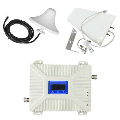 Комплект Репітер 2 діапазон 900 МГц (GSM, 3G, 4G) / 2100 МГц (3G) підсилювач мобільного зв'язку та інтернету Aspor з антеною 10 Дб