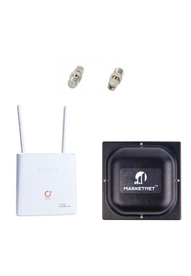 Комплект 4G LTE Wi-Fi роутер Olax AX9 Pro (АКБ 4000 mAh) + Панельна антена 4G LTE MIMO Marketnet T800 18 дБ