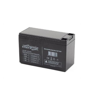 Акумуляторна батарея EnerGenie, 12V, 7.5 Агод, AGM, T2, 151x94x65 мм, 2.8 кг (BAT-12V7.5AH)
