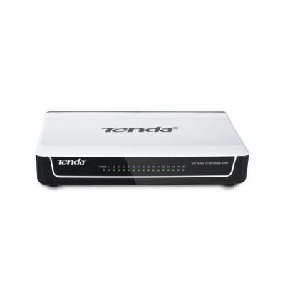Комутатор Tenda S16, 16x10/100 Mb/s, пластиковий корпус, некерований