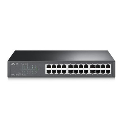 Комутатор TP-LINK TL-SF1024D, 24x10/100 Mb/s, металевий корпус, некерований