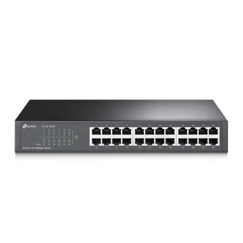 Комутатор TP-LINK TL-SF1024D, 24x10/100 Mb/s, металевий корпус, некерований