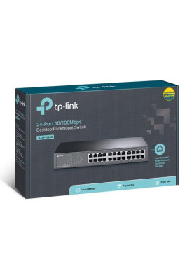 Комутатор TP-LINK TL-SF1024D, 24x10/100 Mb/s, металевий корпус, некерований